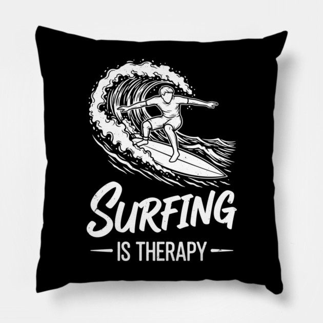 Sufing Is Therapy Pillow by enrynz