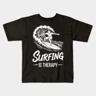 Sufing Is Therapy Kids T-Shirt