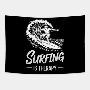 Sufing Is Therapy Tapestry
