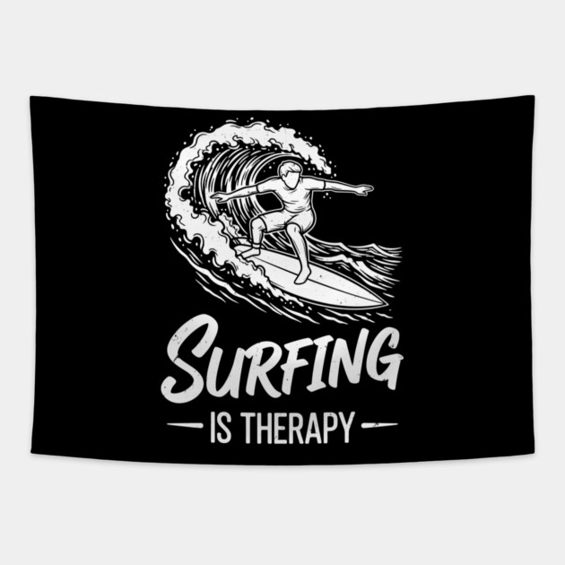 Sufing Is Therapy Tapestry by enrynz