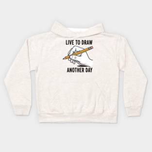 Live To Draw Kids Hoodie