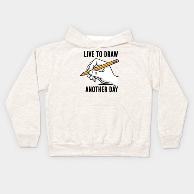 Live To Draw Kids Hoodie by enrynz