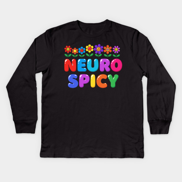 Neuro Spicy Kids Long Sleeve T-Shirt by enrynz