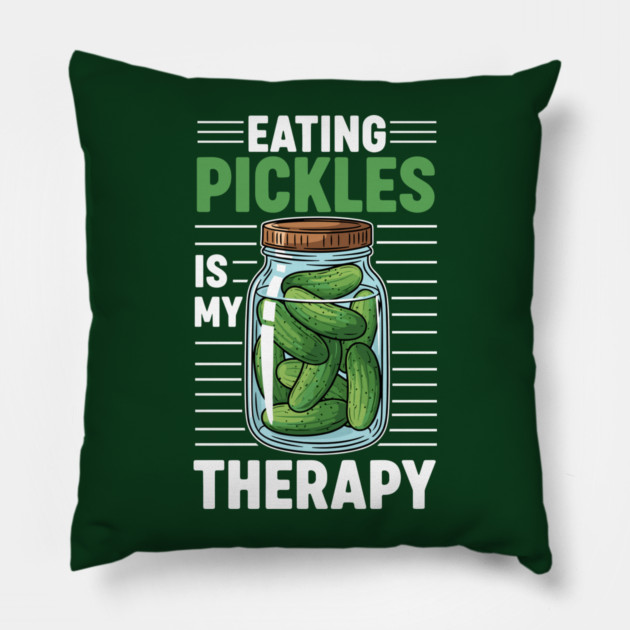 Pickle Lover's Therapy Pillow by enrynz