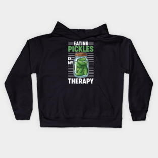 Pickle Lover's Therapy Kids Hoodie
