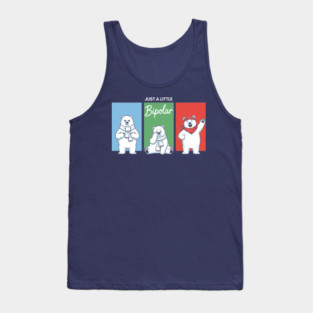 Funny Bipolar Awareness Polar Bear Tank Top