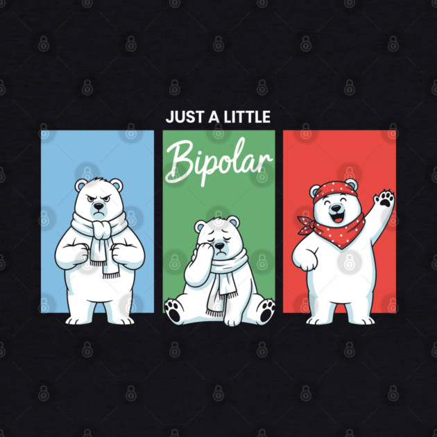 Funny Bipolar Awareness Polar Bear by enrynz