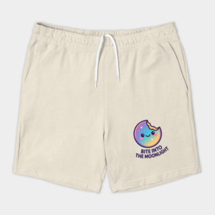 Bite Into the Moonlight – Cosmo Bites Kawaii Galaxy Moon Cookie Design Shorts