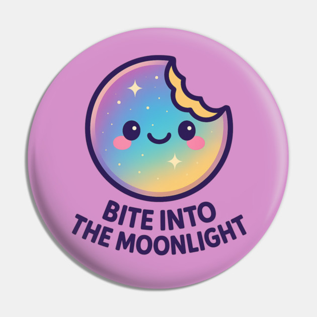Bite Into the Moonlight – Cosmo Bites Kawaii Galaxy Moon Cookie Design Pin by Anne Lee