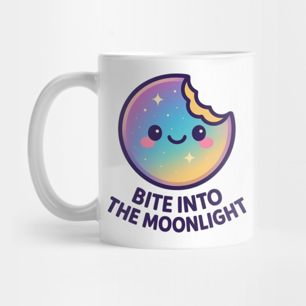 Bite Into the Moonlight – Cosmo Bites Kawaii Galaxy Moon Cookie Design by Anne Lee