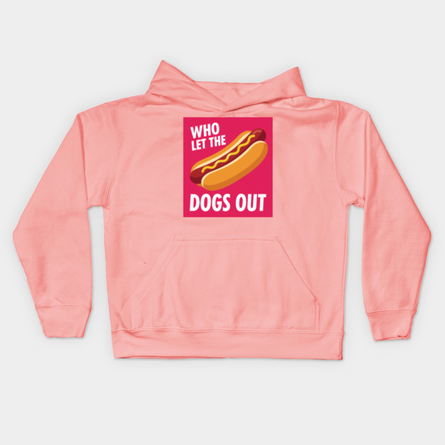 Funny Hot Dog Kids Hoodie by enrynz