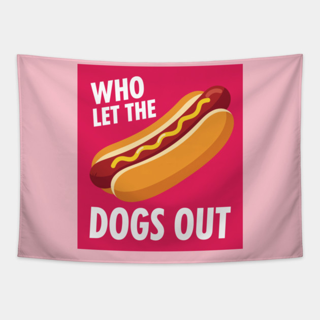 Funny Hot Dog Tapestry by enrynz