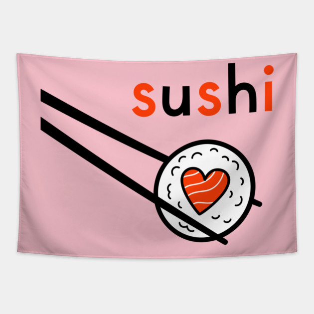 Sushi Love Tapestry by enrynz