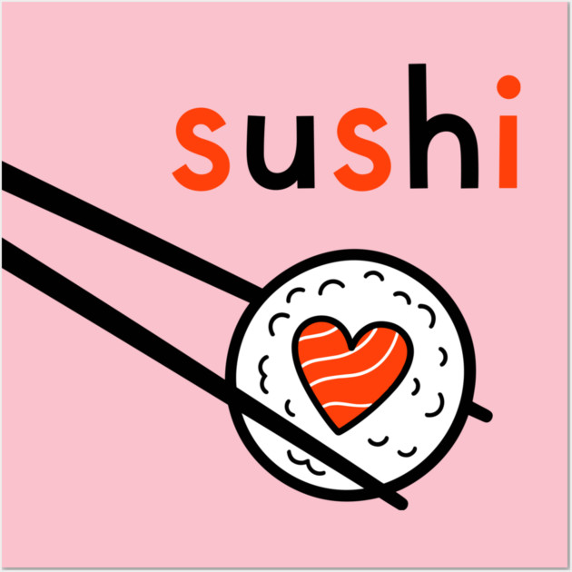 Sushi Love Wall Art by Digironin