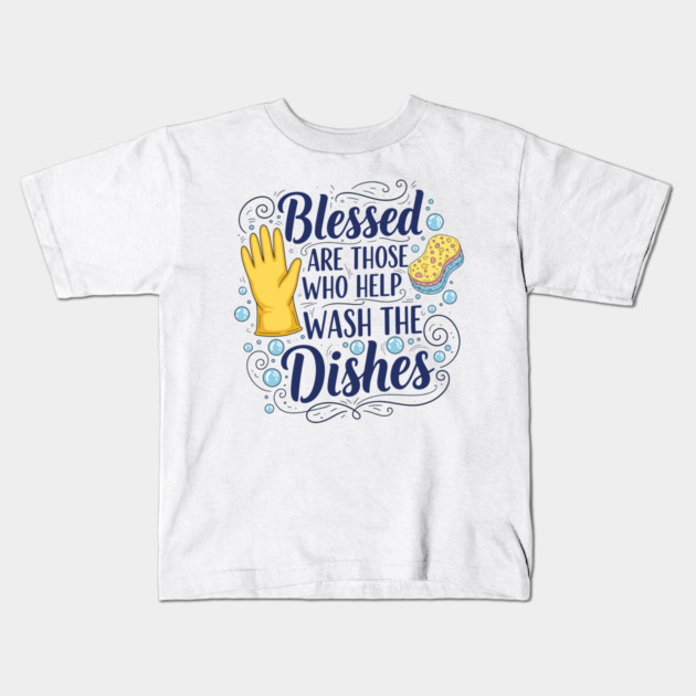 Funny Dishwasher Kids T-Shirt by enrynz