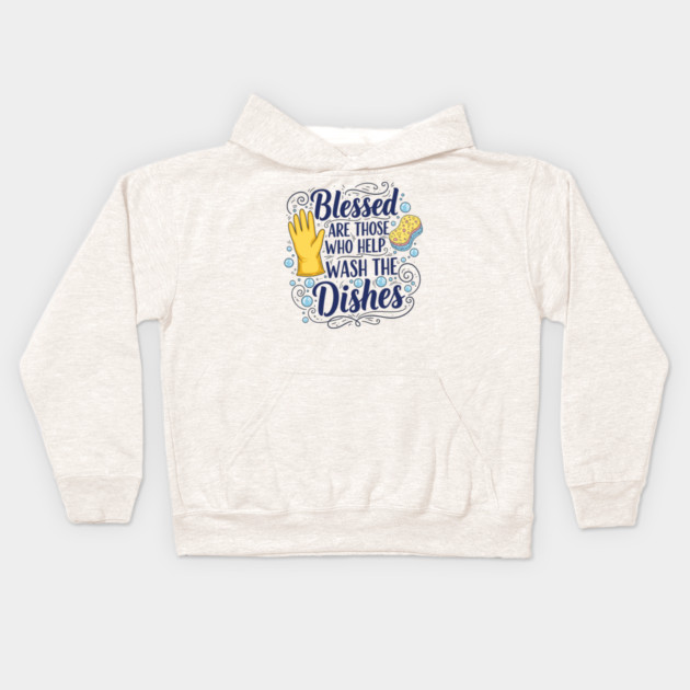 Funny Dishwasher Kids Hoodie by enrynz