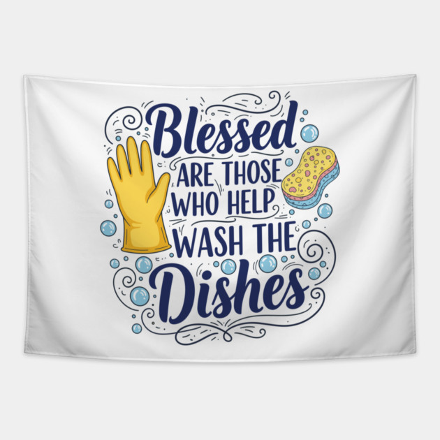 Funny Dishwasher Tapestry by enrynz