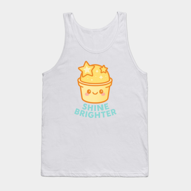 Shine Brighter – Cosmo Bites Kawaii Star Scoop Dessert Design Tank Top by Anne Lee