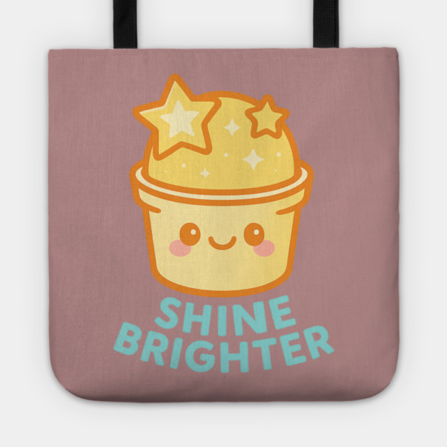 Shine Brighter – Cosmo Bites Kawaii Star Scoop Dessert Design Tote by Anne Lee