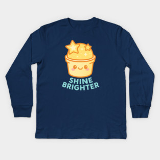 Shine Brighter – Cosmo Bites Kawaii Star Scoop Dessert Design Kids Long Sleeve T-Shirt