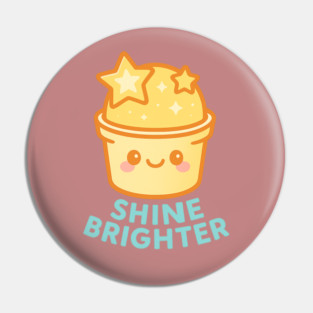 Shine Brighter – Cosmo Bites Kawaii Star Scoop Dessert Design Pin