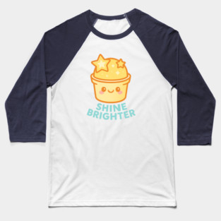 Shine Brighter – Cosmo Bites Kawaii Star Scoop Dessert Design Baseball T-Shirt