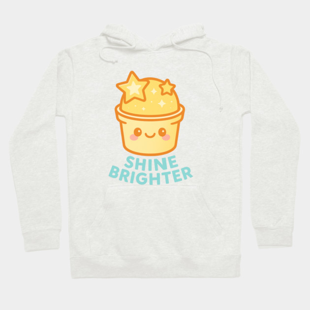 Shine Brighter – Cosmo Bites Kawaii Star Scoop Dessert Design Hoodie by Anne Lee