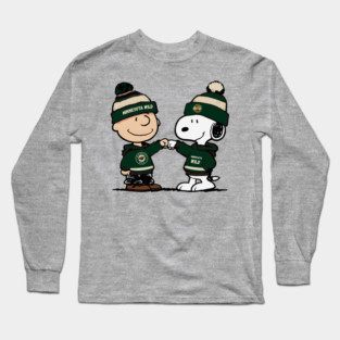 Minnesota-Wild-Snoopy Long Sleeve T-Shirt
