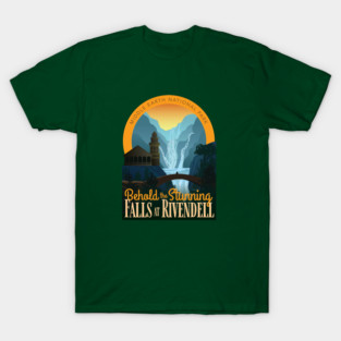 Behold the Stunning Falls of Rivendell • Lord of the Rings • National Parks T-Shirt