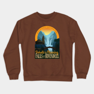 Behold the Stunning Falls of Rivendell • Lord of the Rings • National Parks Crewneck Sweatshirt