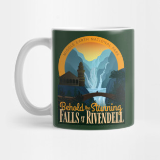 Behold the Stunning Falls of Rivendell • Lord of the Rings • National Parks Mug
