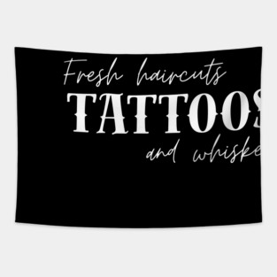 Fresh Haircut's Tattoos and Whiskey Tapestry