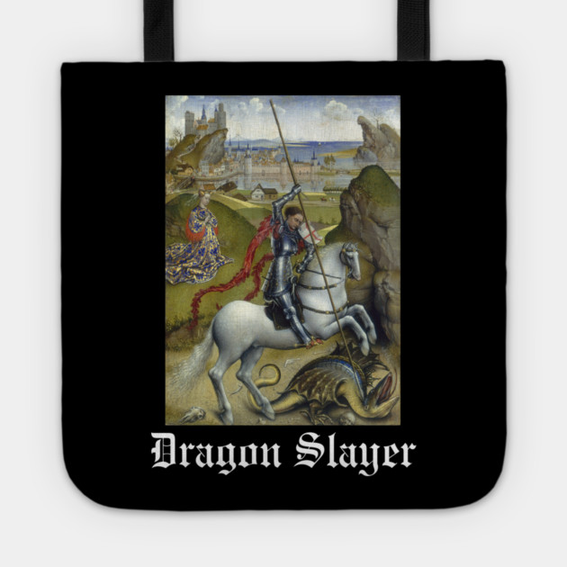 Dragon Slayer Tote by Demian Stipatio