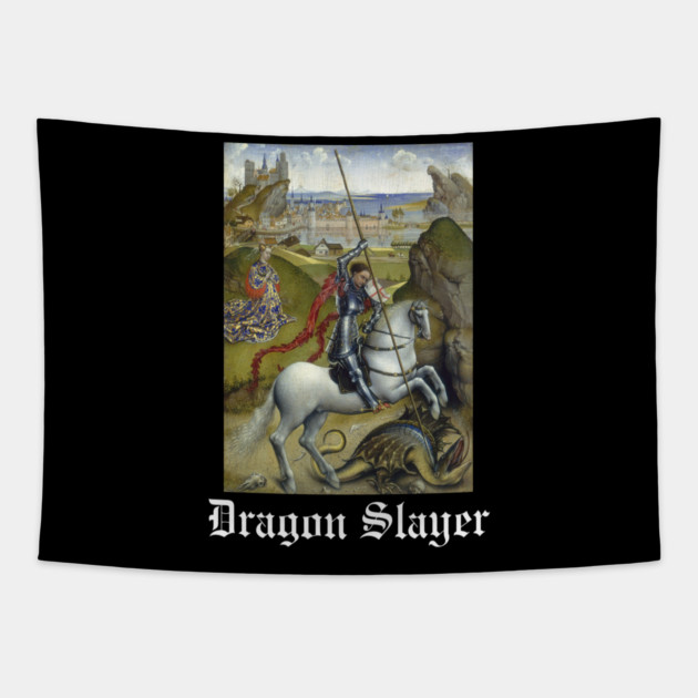 Dragon Slayer Tapestry by Demian Stipatio