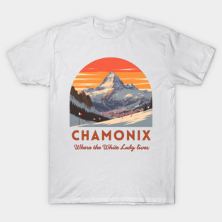 Chamonix, French Alps Winter Sports Souvenir T-Shirt