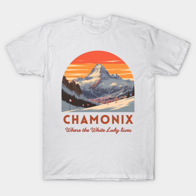 Chamonix, French Alps Winter Sports Souvenir T-Shirt by Art2Wear