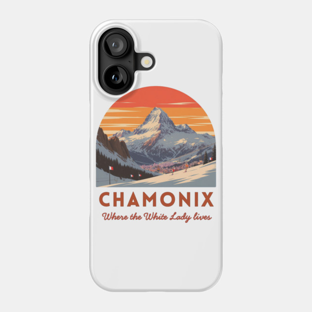 Chamonix, French Alps Winter Sports Souvenir Phone Case by Art2Wear