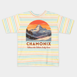 Chamonix, French Alps Winter Sports Souvenir Kids T-Shirt