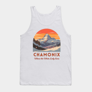 Chamonix, French Alps Winter Sports Souvenir Tank Top
