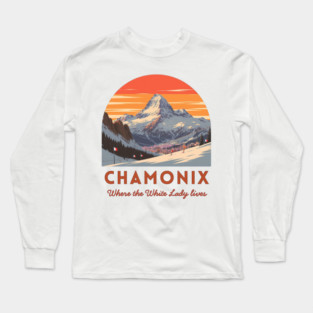Chamonix, French Alps Winter Sports Souvenir Long Sleeve T-Shirt