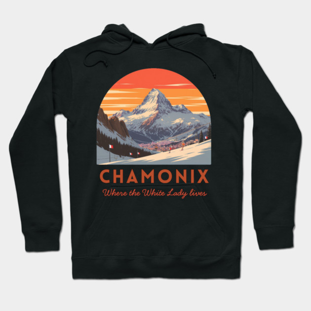 Chamonix, French Alps Winter Sports Souvenir Hoodie by Art2Wear