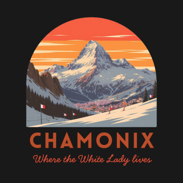 Chamonix, French Alps Winter Sports Souvenir by Art2Wear