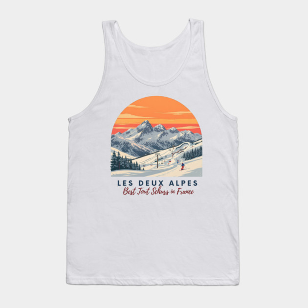 Les Deux Alpes France Skiing Tout Schuss Vacation Tank Top by Art2Wear