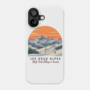 Les Deux Alpes France Skiing Tout Schuss Vacation Phone Case