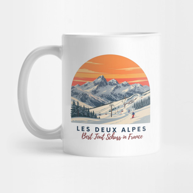 Les Deux Alpes France Skiing Tout Schuss Vacation by Art2Wear