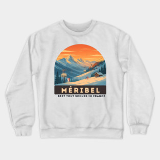 Meribel France Ski Resort Winter Vacation Souvenir Crewneck Sweatshirt