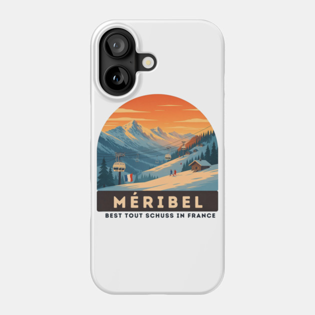 Meribel France Ski Resort Winter Vacation Souvenir Phone Case by Art2Wear