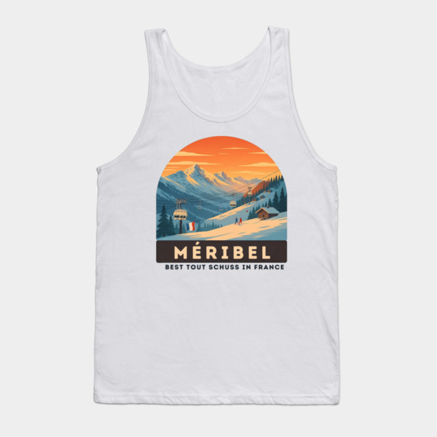 Meribel France Ski Resort Winter Vacation Souvenir Tank Top by Art2Wear