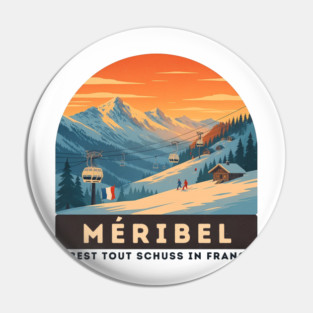 Meribel France Ski Resort Winter Vacation Souvenir Pin