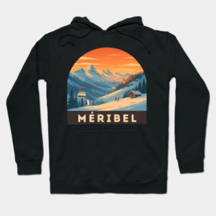 Meribel France Ski Resort Winter Vacation Souvenir Hoodie